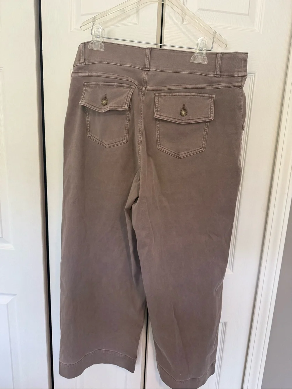 SPANX Wide Leg Pants in Taupe